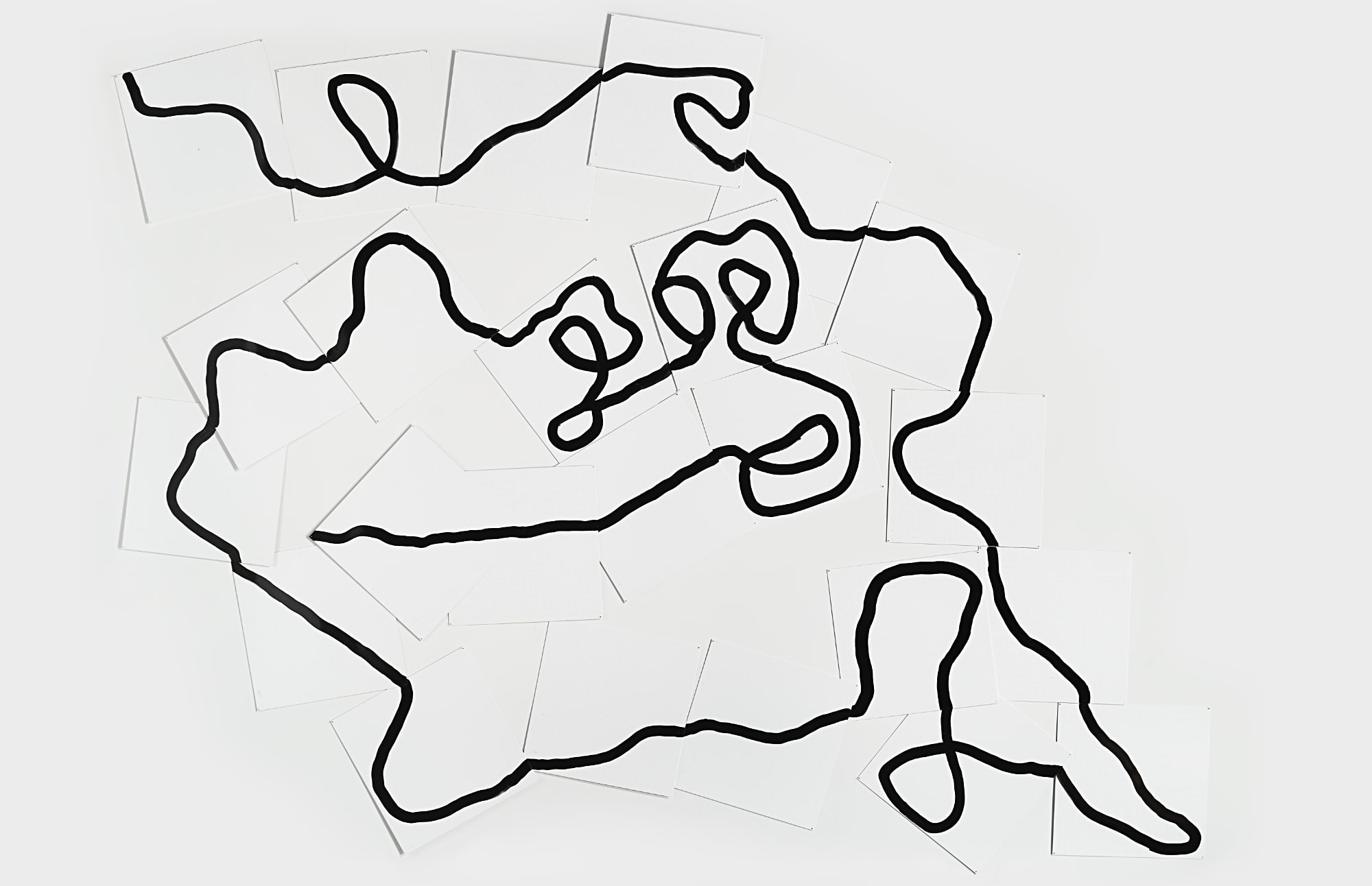 Jennifer Bartlett, Recitative, 2009-10. Enamel over silkscreen grid on baked enamel steel plates