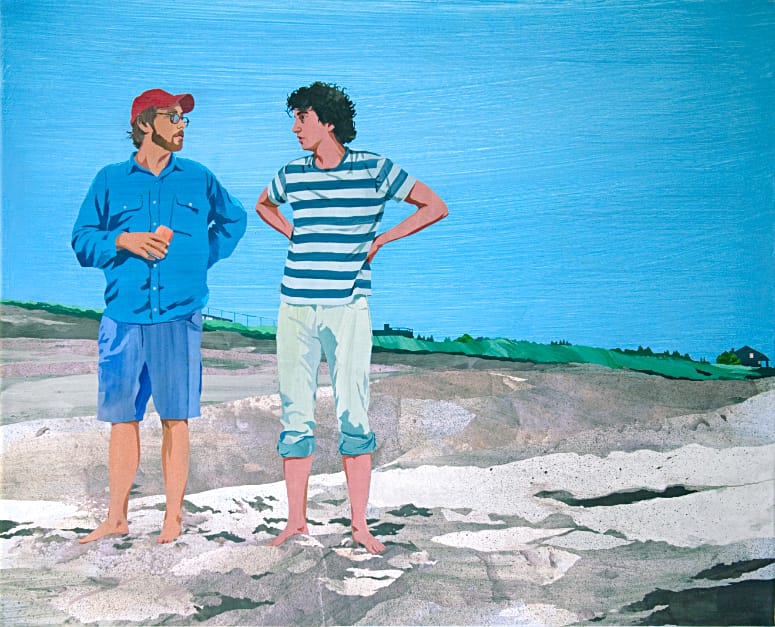 Sebastian Blanck, The Beach, 2011. Painted paper collage on stretched paper, 24 x 30 inches