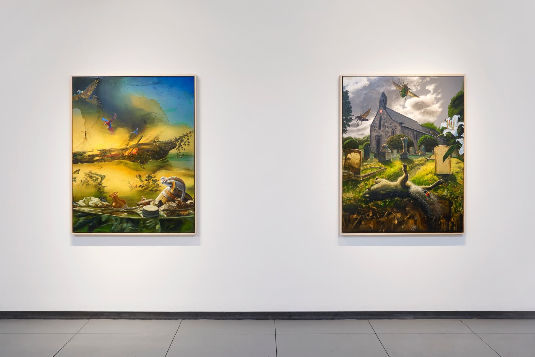 Alexis Rockman, Wallace's Line, installation view, Baldwin Gallery Aspen, 16 March – 15 April, 2018