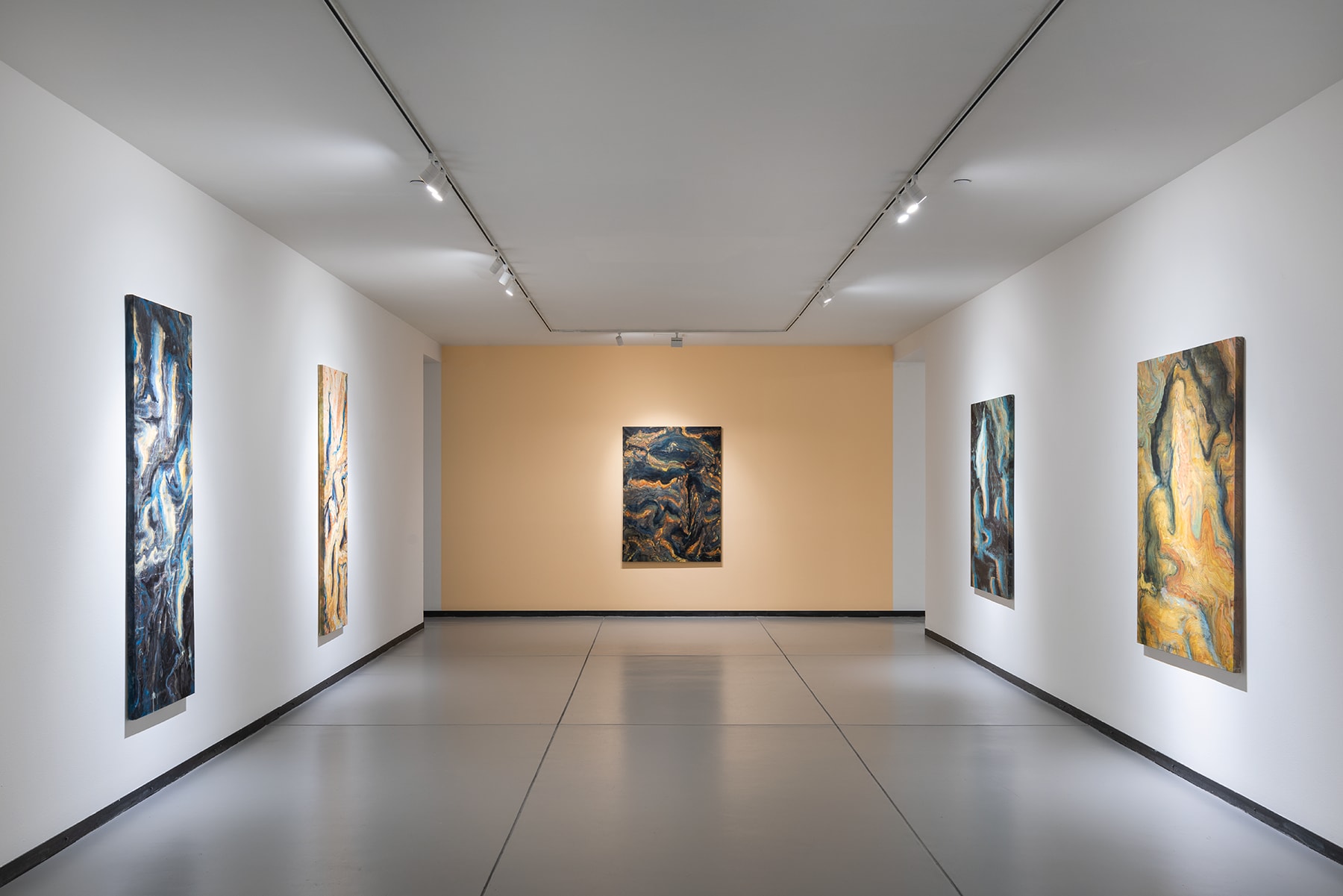 Bryan Hunt, Grand Canyon Paintings and Space Orbs, installation views, Baldwin Gallery Aspen, 13 February–8 March, 2020