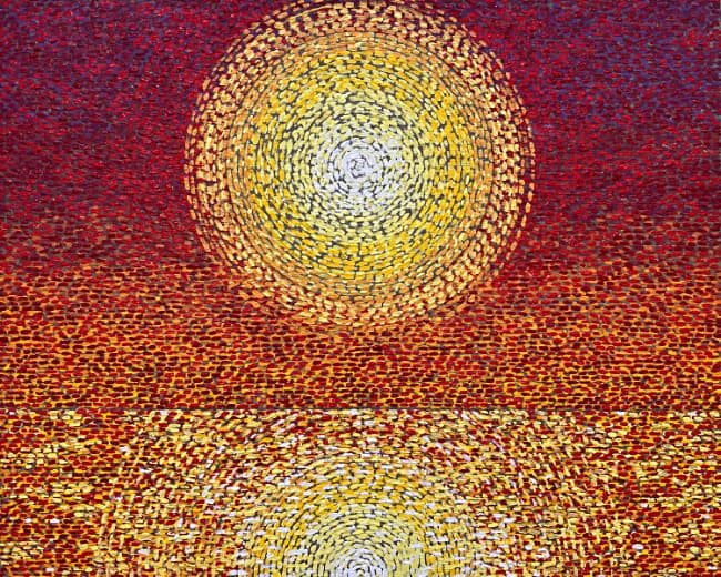 Matthew Weinstein, Sun 1, 2023. Oil on linen, 16 × 20 inches