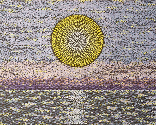 Matthew Weinstein, Sun 2, 2023. Oil on linen, 16 × 20 inches