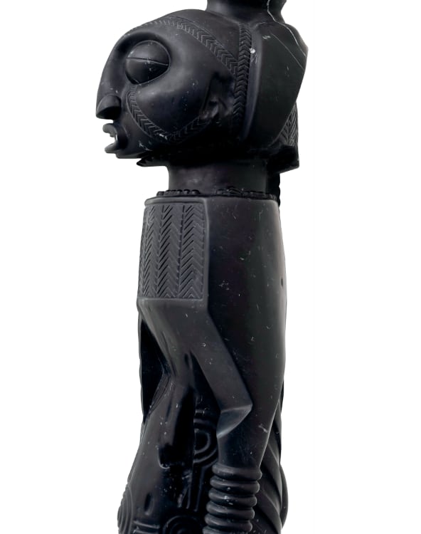 Sanford Biggers, Akessa Kouros, 2022. Marble, 76 × 21 × 30 inches
