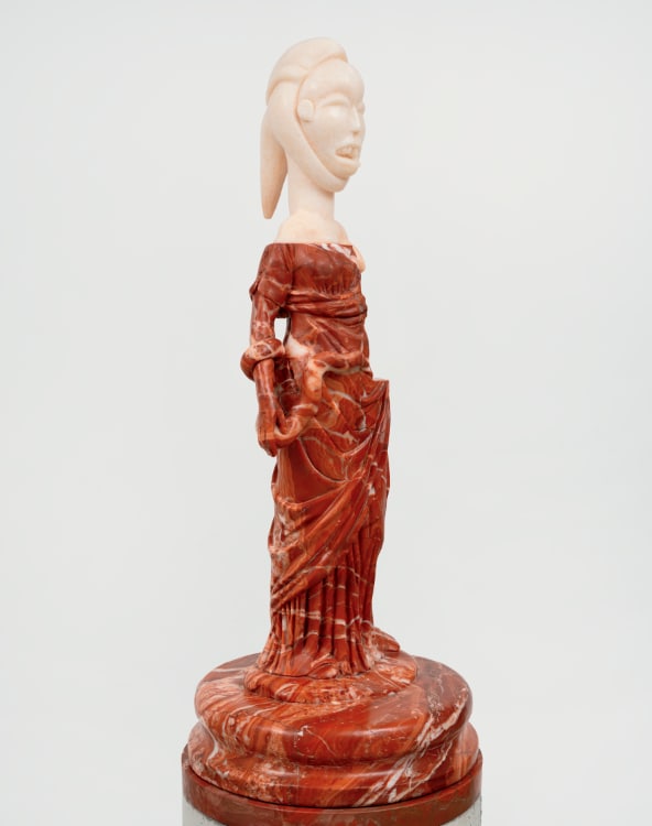 Sanford Biggers, Mercy (Glitch 2), 2024. Marble, 25-5/8 × 11 × 11 inches