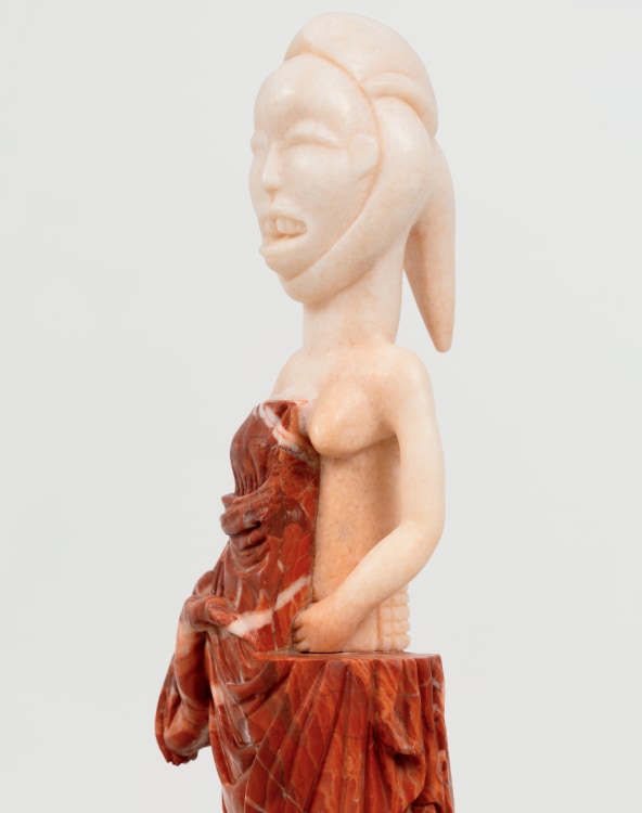 Sanford Biggers, Mercy (Glitch 2), 2024. Marble, 25-5/8 × 11 × 11 inches