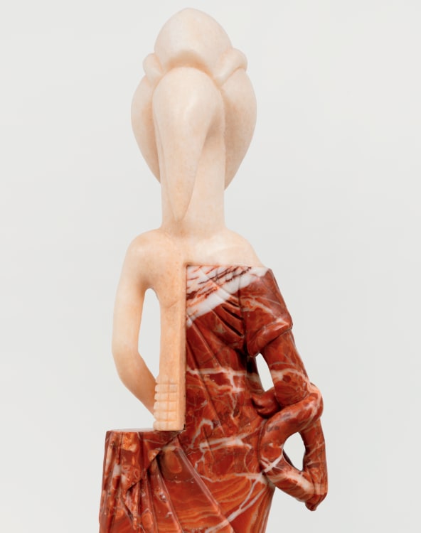 Sanford Biggers, Mercy (Glitch 2), 2024. Marble, 25-5/8 × 11 × 11 inches