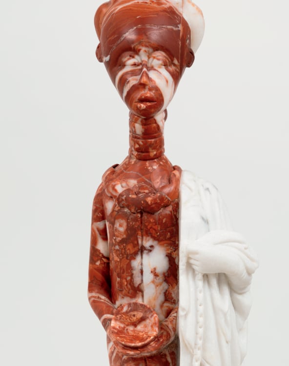 Sanford Biggers, To Repair or Repeat, 2024. Marble, 26-3/4 × 11 × 11 inches