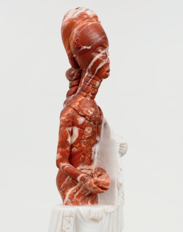 Sanford Biggers, To Repair or Repeat, 2024. Marble, 26-3/4 × 11 × 11 inches