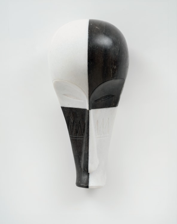 Sanford Biggers, Veil 1, 2024. Marble, 20-1/2 × 9-1/4 × 9-1/4 inches