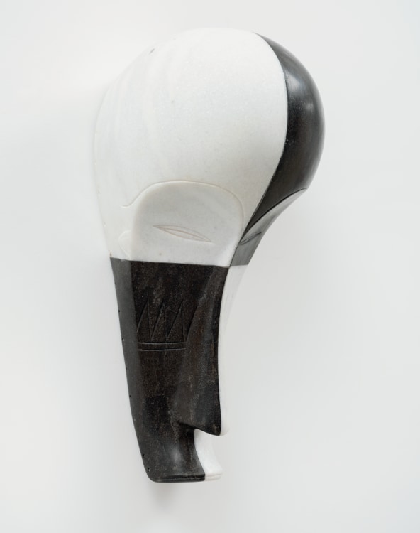 Sanford Biggers, Veil 1, 2024. Marble, 20-1/2 × 9-1/4 × 9-1/4 inches