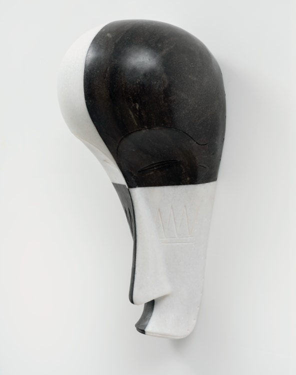 Sanford Biggers, Veil 1, 2024. Marble, 20-1/2 × 9-1/4 × 9-1/4 inches