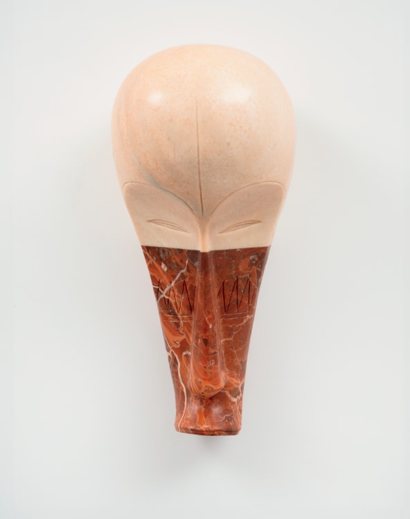 Sanford Biggers, Veil 2, 2024. Marble, 20-1/2 × 9-1/4 × 91/4 inches