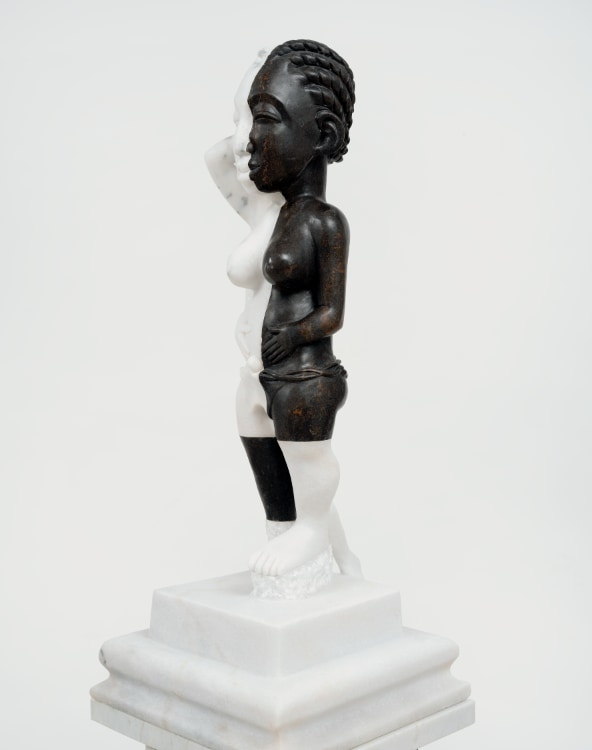 Sanford Biggers, Venusian Lullaby, 2024. Marble, 26-3/8 × 11 × 11 inches