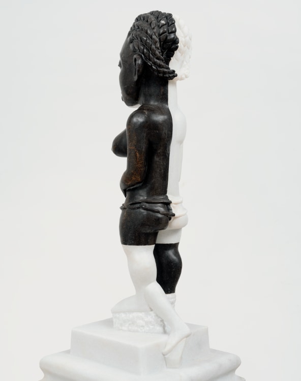 Sanford Biggers, Venusian Lullaby, 2024. Marble, 26-3/8 × 11 × 11 inches
