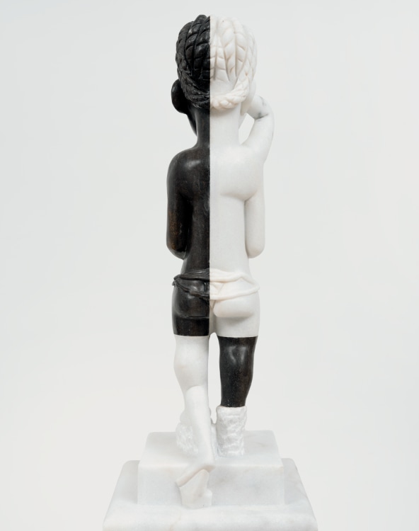 Sanford Biggers, Venusian Lullaby, 2024. Marble, 26-3/8 × 11 × 11 inches