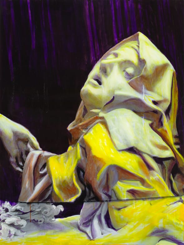 Andres Serrano, Ecstasy of Saint Teresa, 2024. Acrylic, mixed media, vinyl, 39-7/8 × 29-7/8 inches