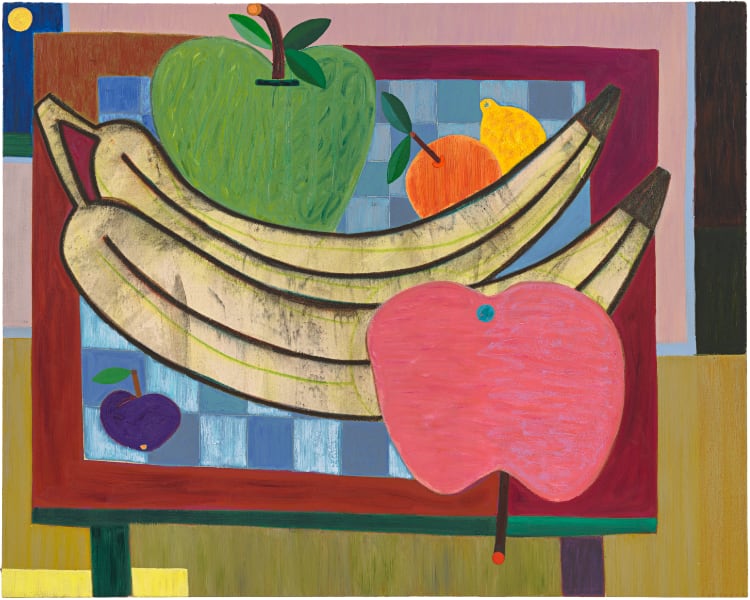 Austin Eddy, Ooples And Banoonoos, 2024. Oil and pastel on canvas, 40 × 50 inches